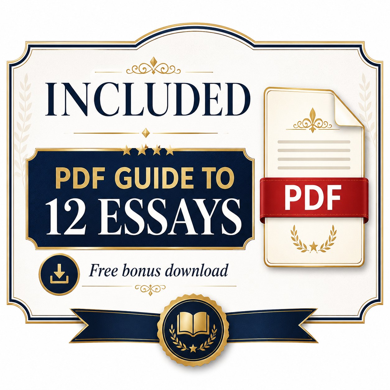 Included PDF guide to twelve essays