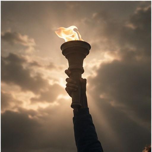 Raised torch symbolizing understanding and illumination